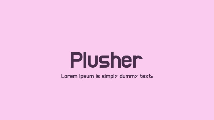 Plusher Font