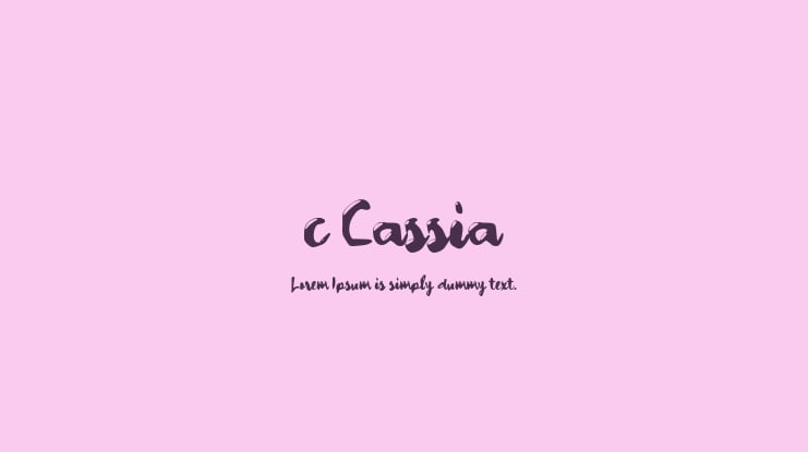 c Cassia Font