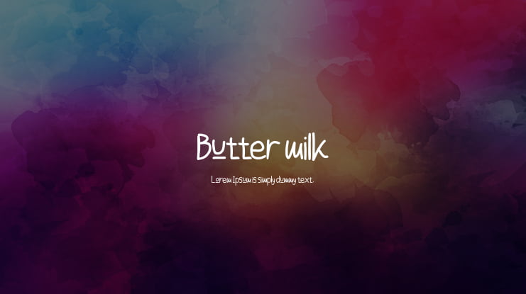 Butter milk Font