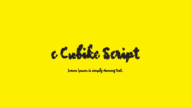 c Cubike Script Font