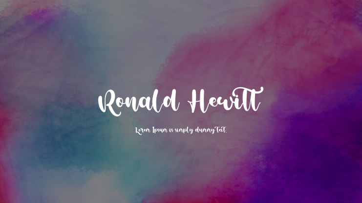 Ronald Hewitt Font