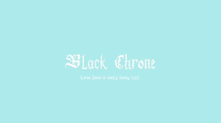 Black Chrone Font