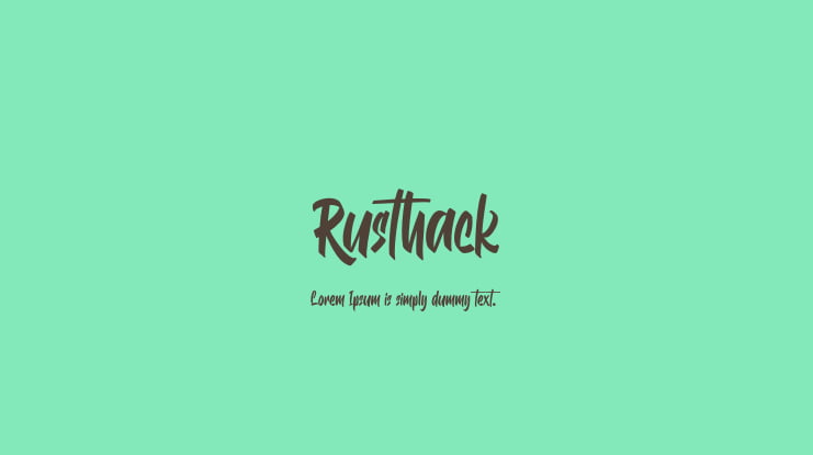 Rusthack Font