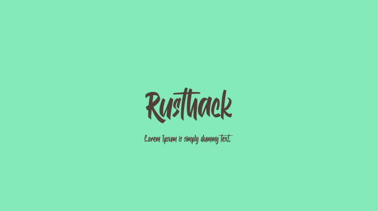 Rusthack Font