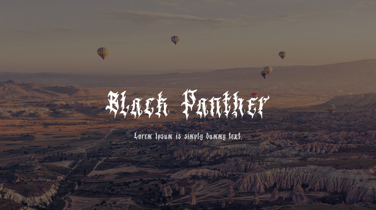 Black Panther Font Family