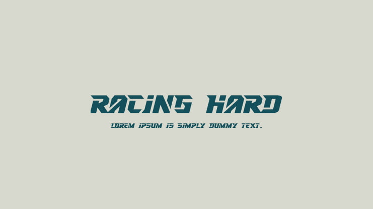 RACING HARD Font