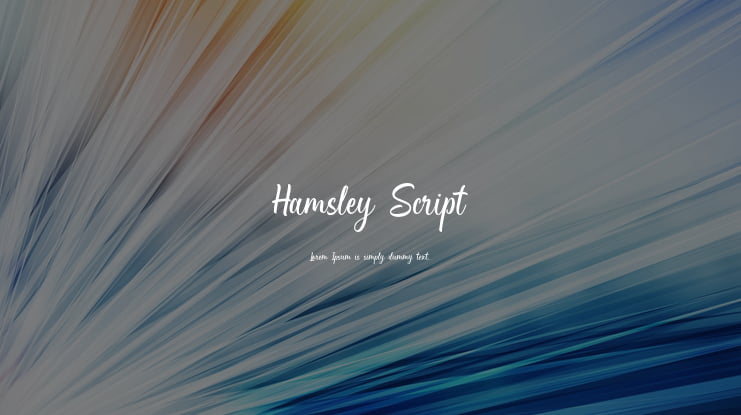 Hamsley Script Font