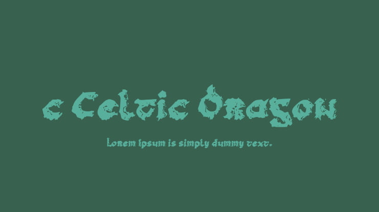 c Celtic Dragon Font