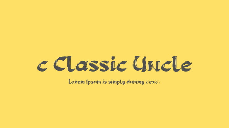 c Classic Uncle Font