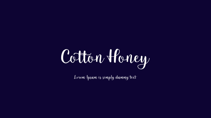 Cotton Honey Font
