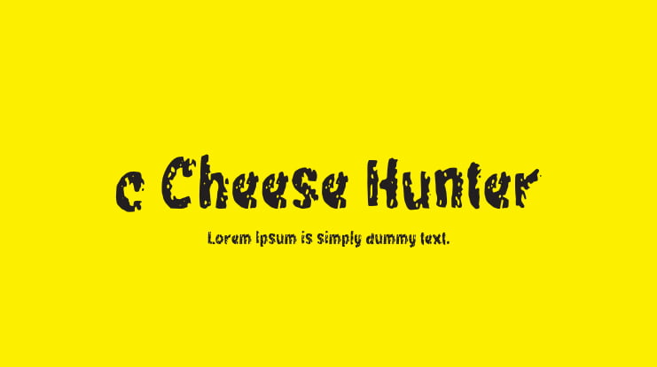 c Cheese Hunter Font