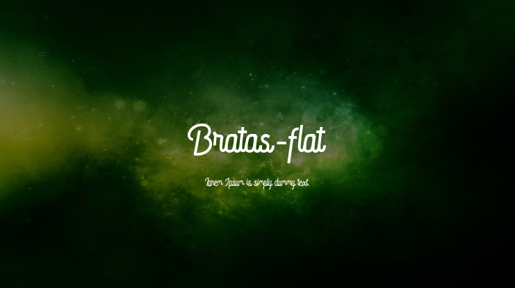 Bratas-flat Font Family