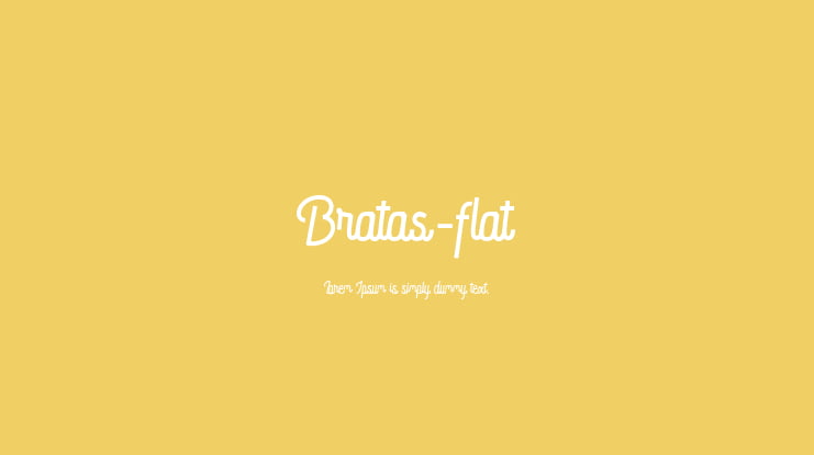 Bratas-flat Font Family