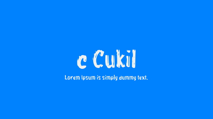 c Cukil Font