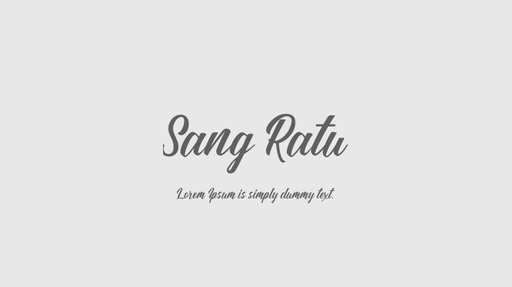 Sang Ratu Font