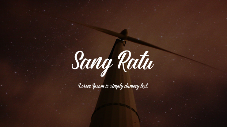 Sang Ratu Font