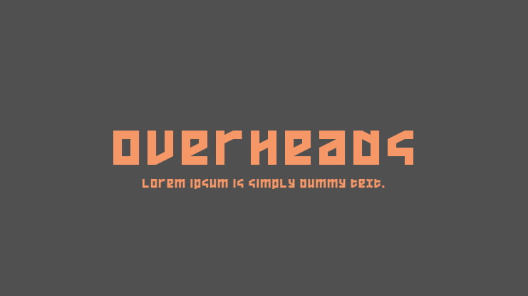 Overheads Font