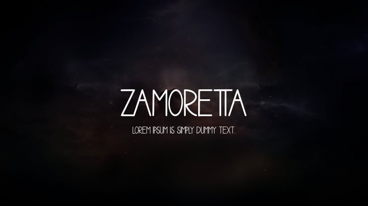 Zamoretta Font