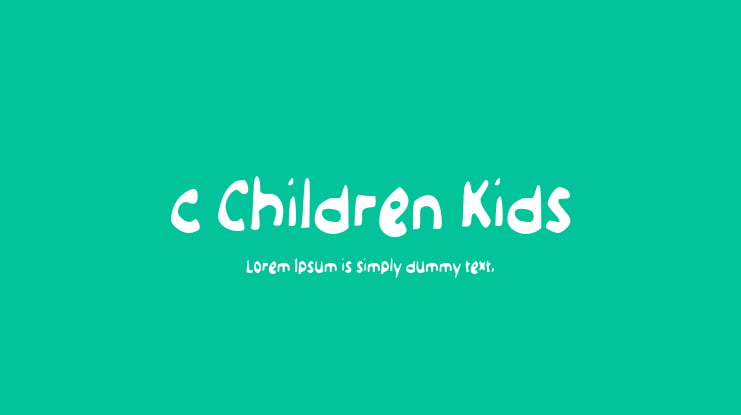 c Children Kids Font