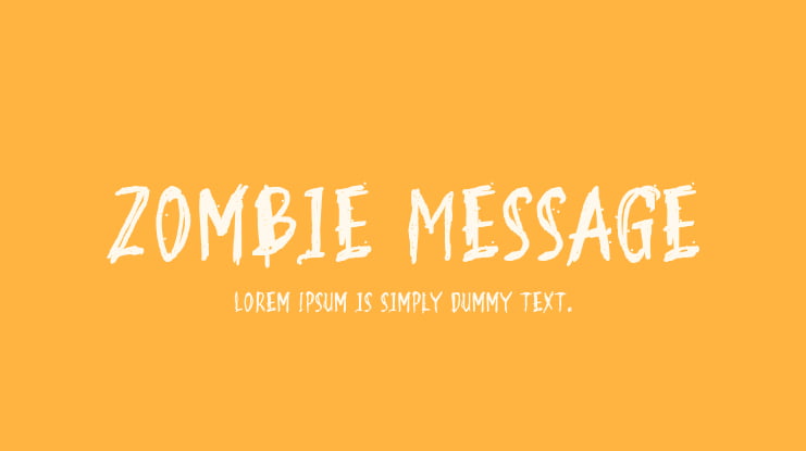 Zombie Message Font
