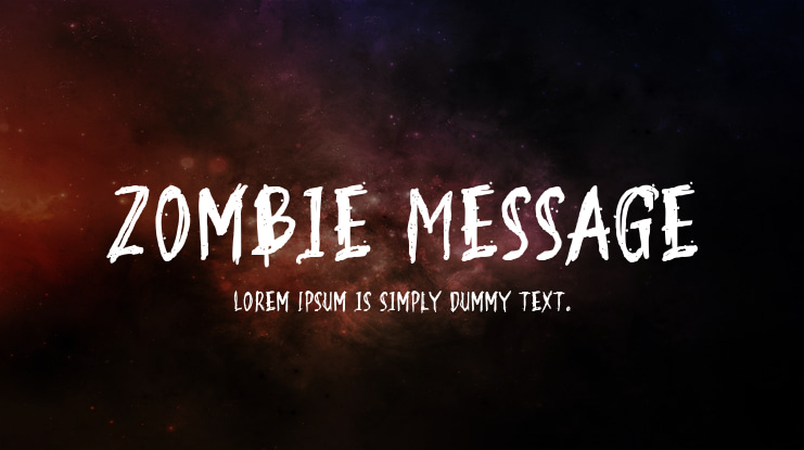 Zombie Message Font