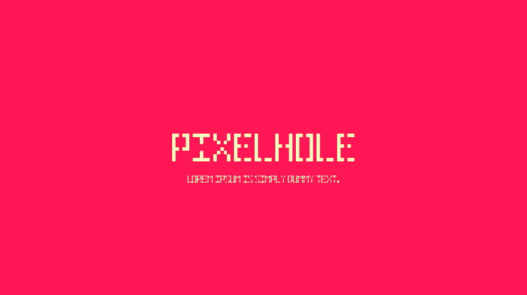 Pixelhole Font