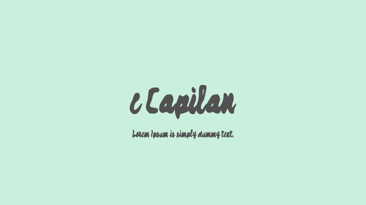 c Capilan Font