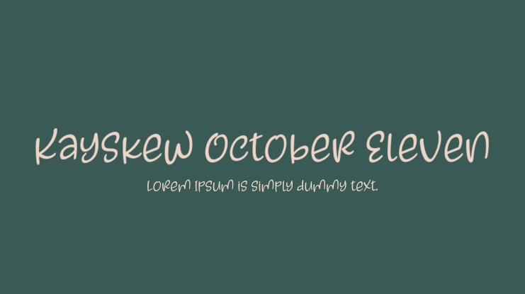 Kayskew October Eleven Font