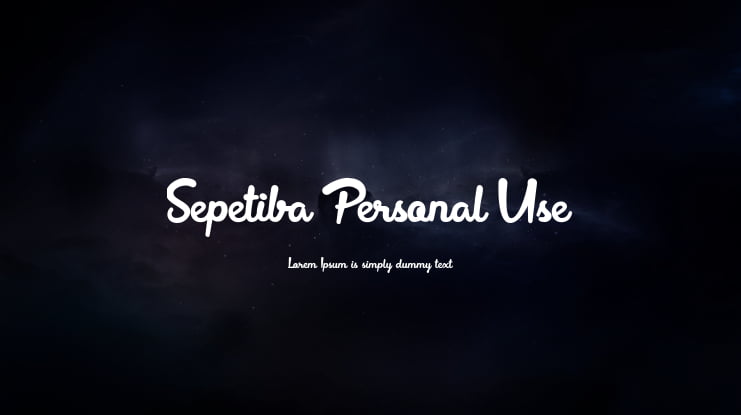 Sepetiba Personal Use Font