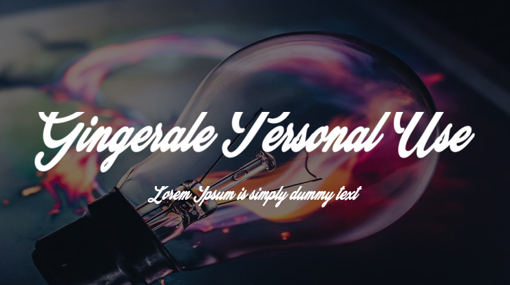 Gingerale Personal Use Font