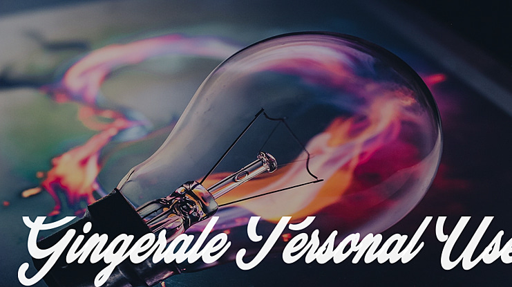 Gingerale Personal Use Font