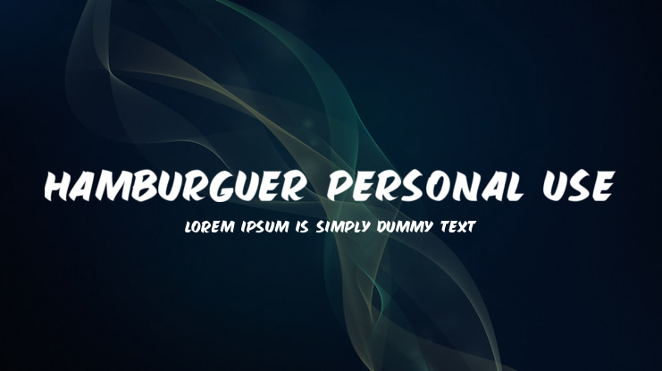 HAMBURGUER PERSONAL USE Font