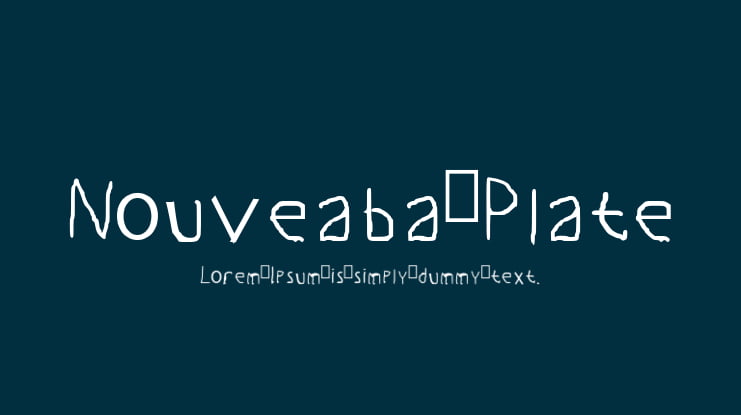 Nouveaba Plate Font