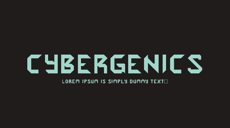 Cybergenics Font