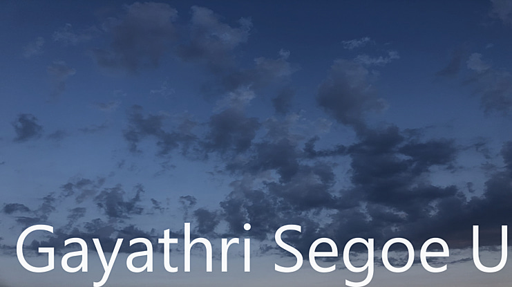 Gayathri Segoe UI Font