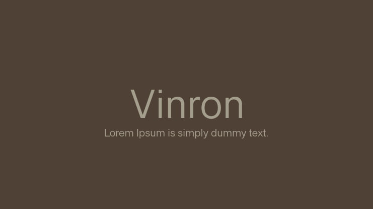 Vinron Font Family