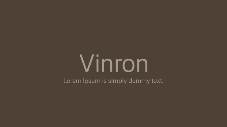 Vinron Font Family
