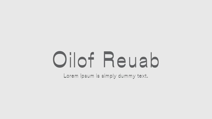 Oilof Reuab Font