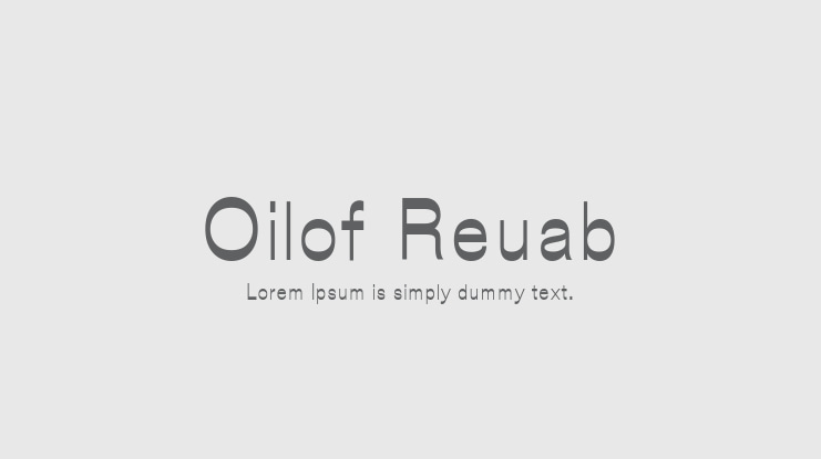 Oilof Reuab Font