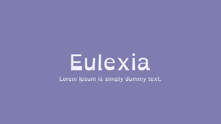 Eulexia Font Family