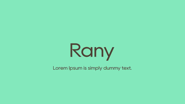 Rany Font Family
