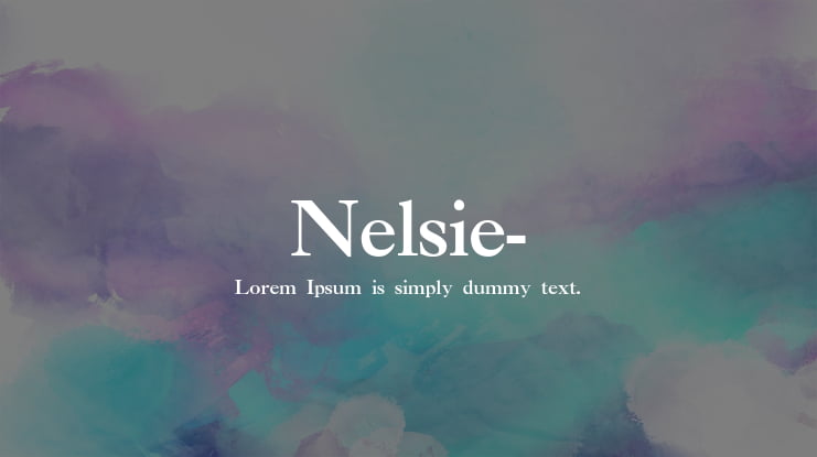 Nelsie- Font Family