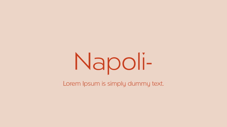 Napoli- Font Family