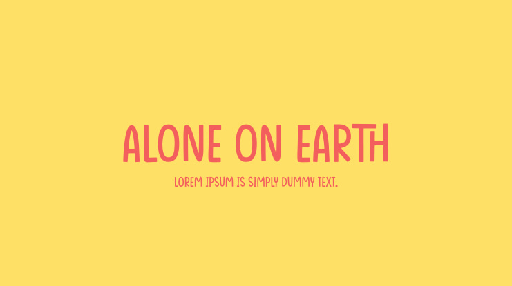 Alone On Earth Font