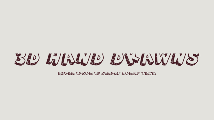 3D Hand Drawns Font