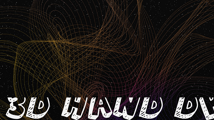 3D Hand Drawns Font