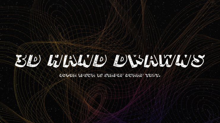 3D Hand Drawns Font