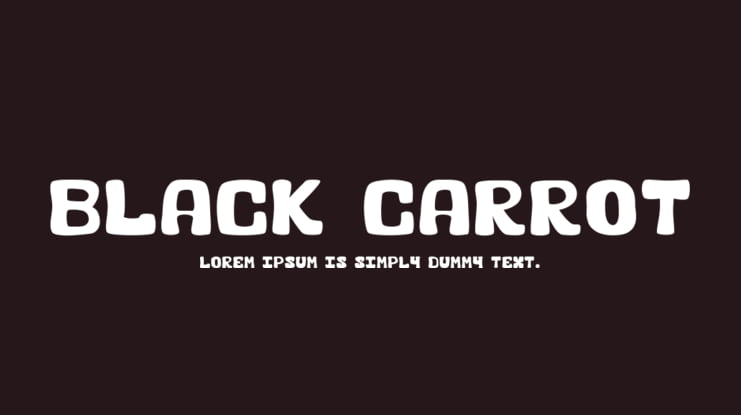 Black Carrot Font