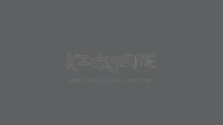 KidsGame Font