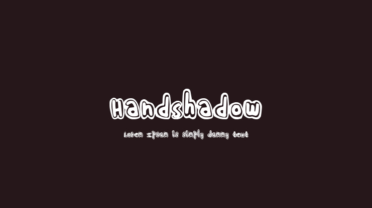 HandShadow Font
